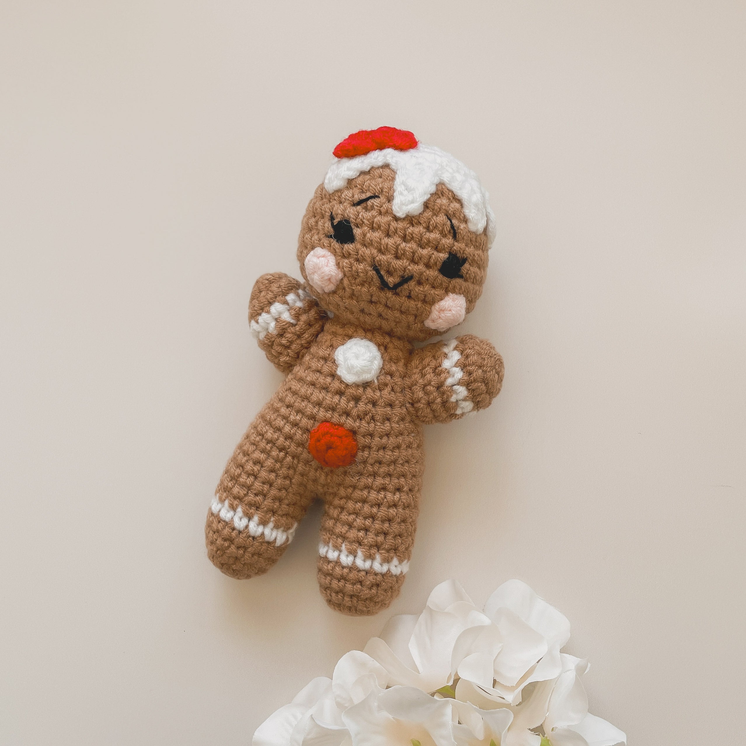 Gingerbread Man Baby Rattle