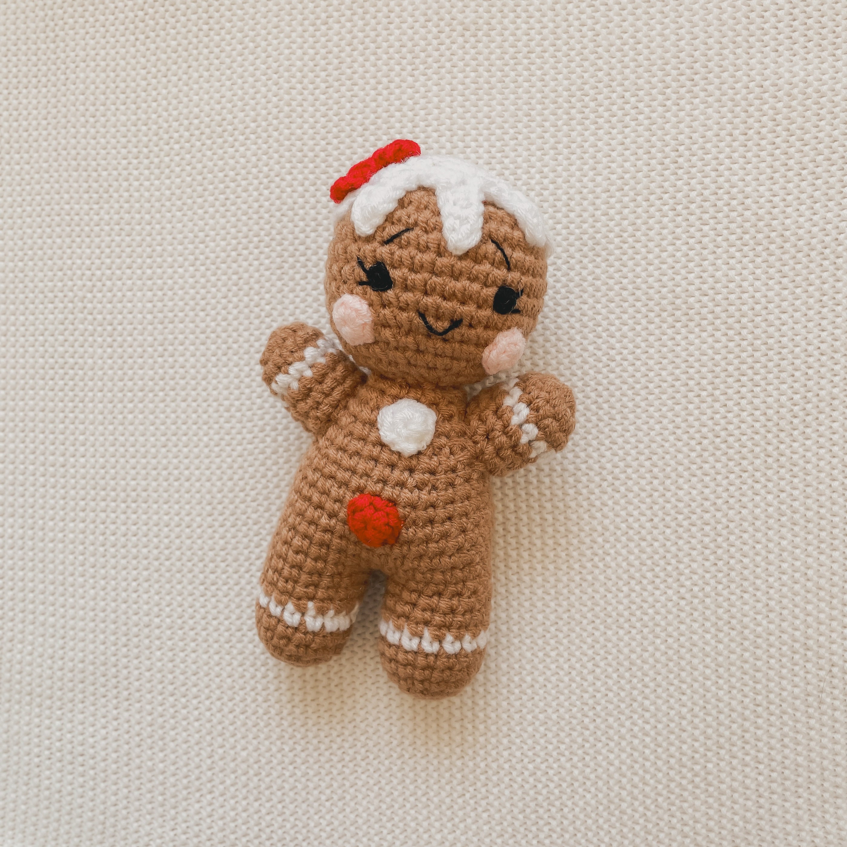 Gingerbread Man Baby Rattle