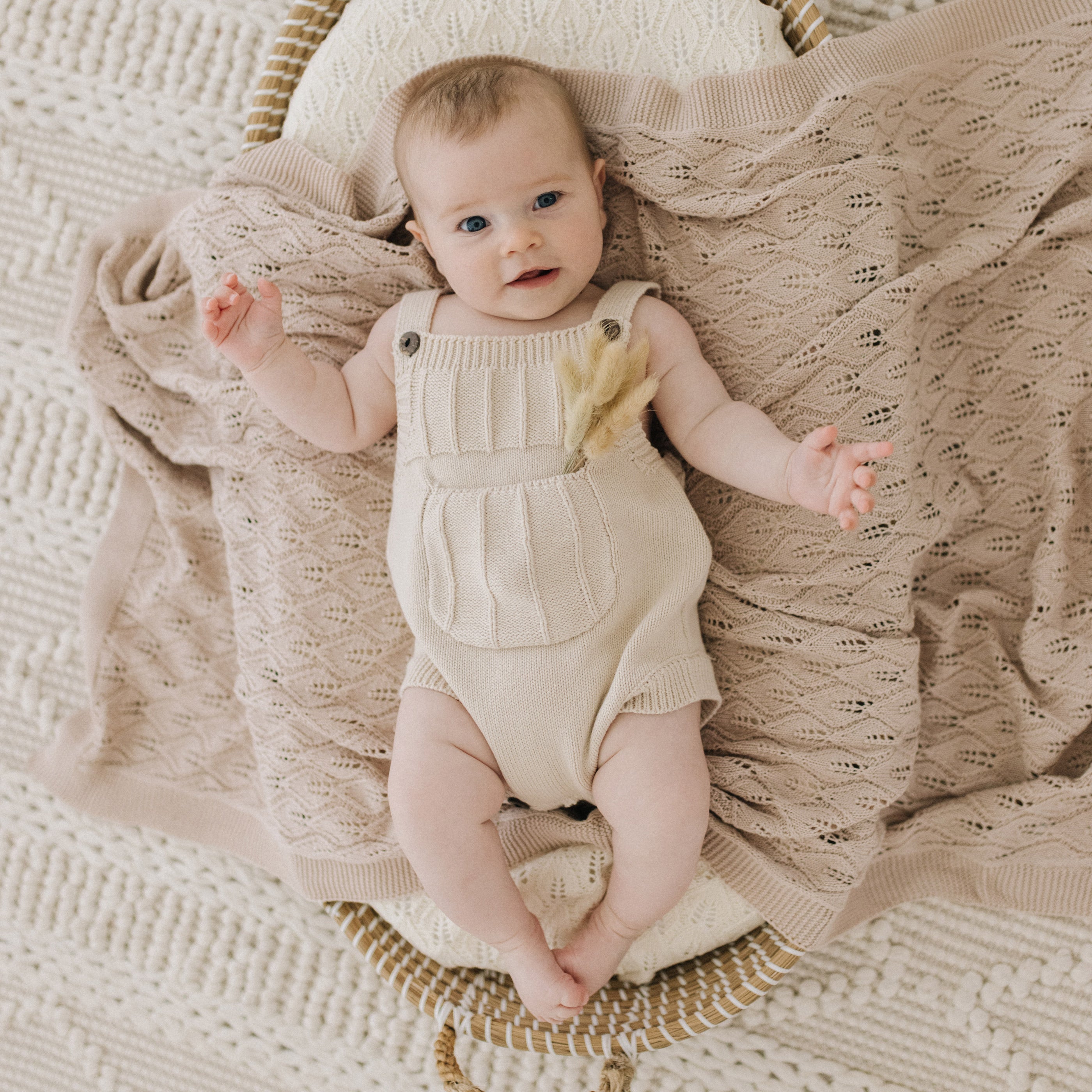 Heirloom Baby Blanket Sand