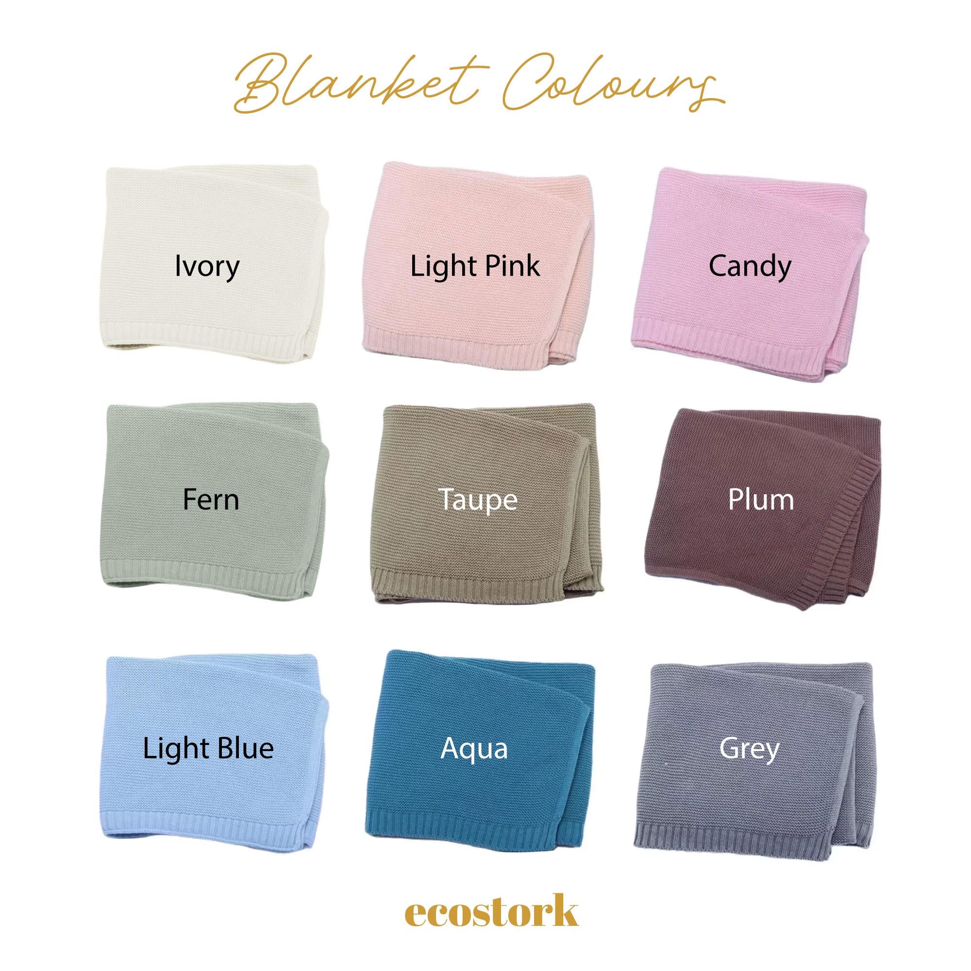 Personalized Knit Baby Blanket: Embroidered Name, Cotton Yarn