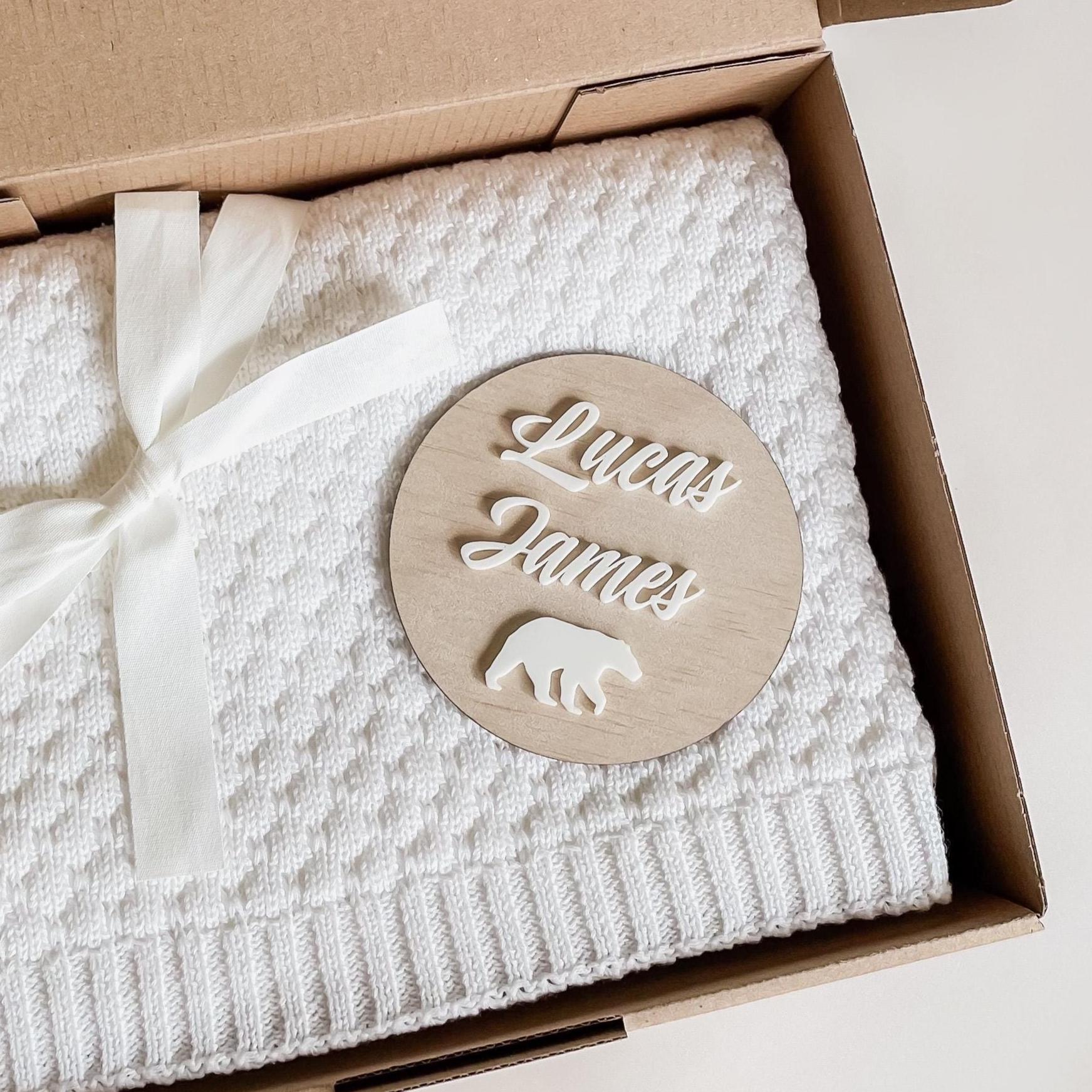 Personalized Baby Birth Announcement Sign: Wooden Name Plaque, Newborn Gift