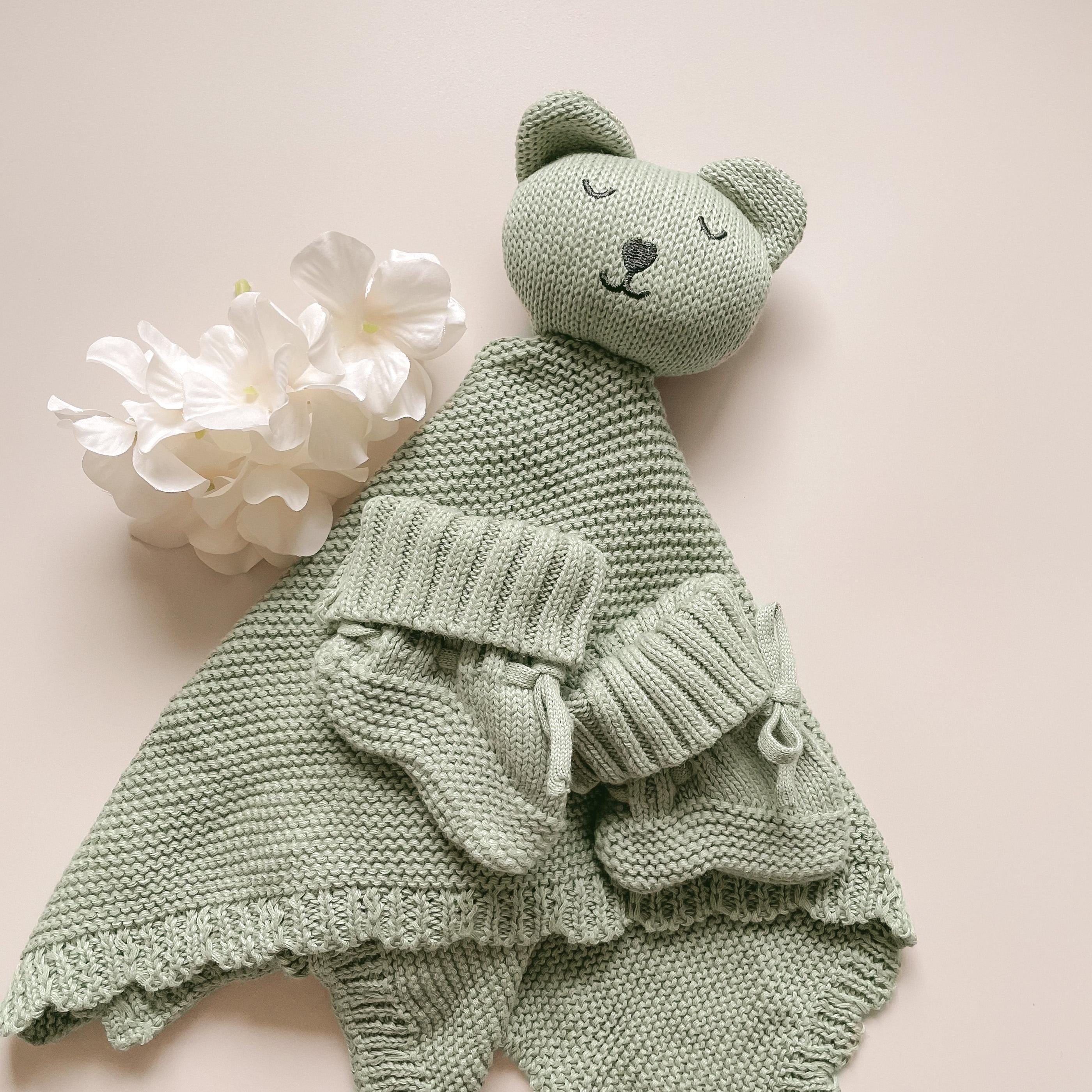 Organic Cotton Knit Baby Booties - Milk or Sage