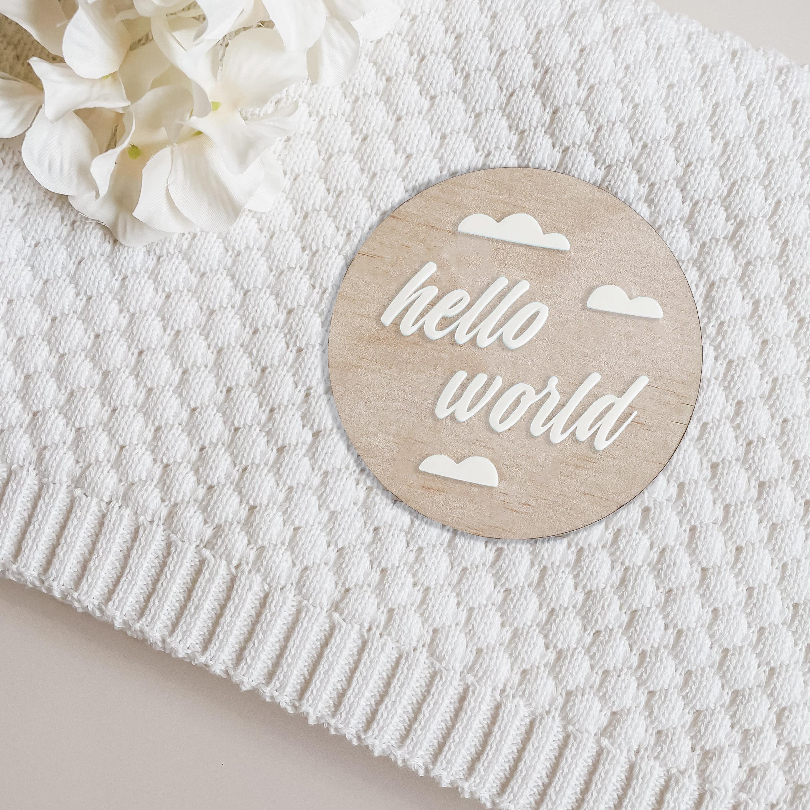 Birth Announcement Plaque, Wooden Photo Prop, New Parent Gift, Baby Shower, Gender Neutral Gift