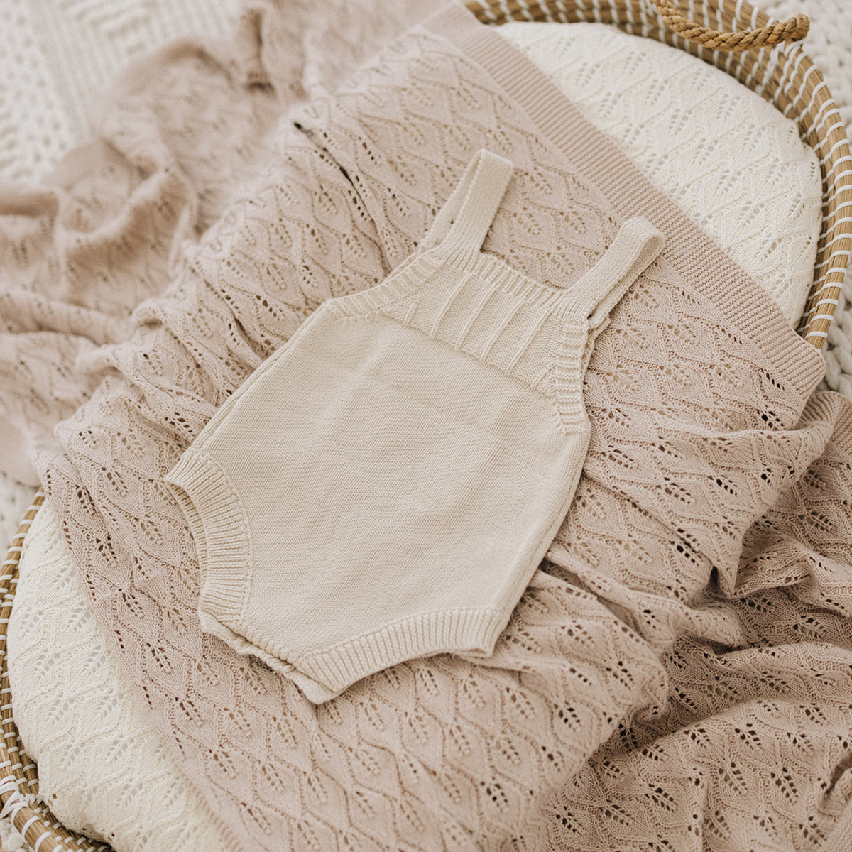 Ecostork Baby Romper Latte