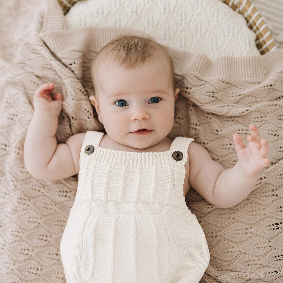 Ecostork Baby Romper Milk
